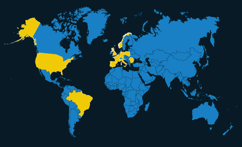 paesi nel mondo dove si usano motoriduttori Automec