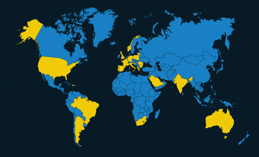 automec srl gearmotors are present in many countries around the world